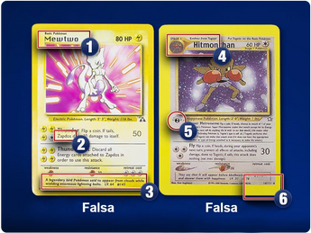 Identifiez les fausses cartes Pokémon