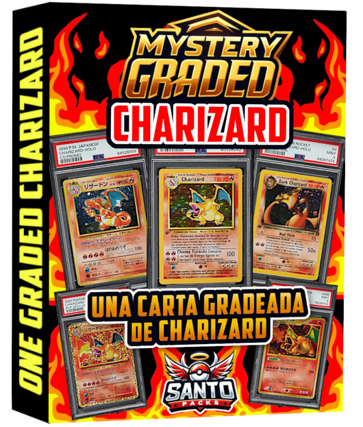 POKEMILLON Segunda Mano Mystery Graded Card | Una Carta Gradeada de Charizard - Charipack - PSA, BGS, CGC