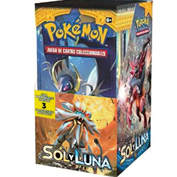 Pokémon | Caja 24 Sobres de 3 cartas Sol y Luna Español 2017