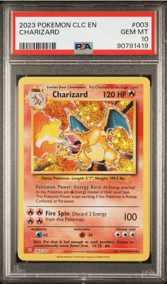 POKEMILLON Segunda Mano PSA 10 | Charizard (CLC 003) Pokémon Trading Card Game Classic Inglés 2023