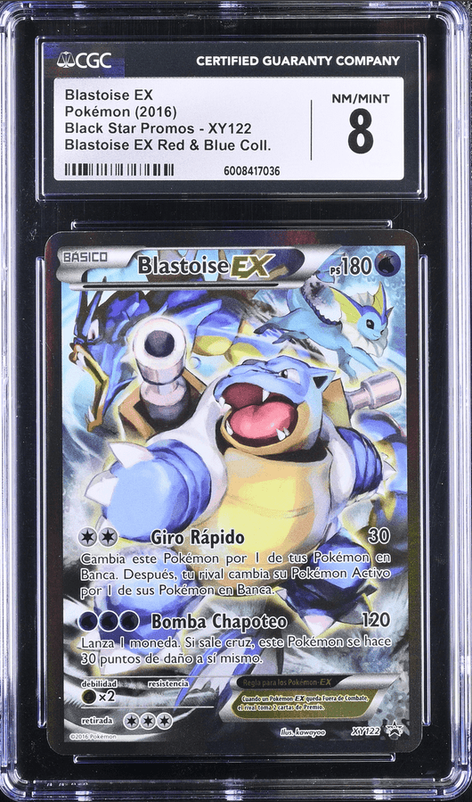 POKEMILLON Segunda Mano CGC 8 | Blastoise EX (XYPR 122) Black Star Promo 2016 Español