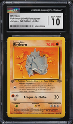 CCG 10 | Rhyhorn (JU 61) 1ère éd. Jungle 1999 portugais