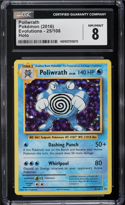 CGC 8 | Poliwrath (EVO 25) Evolutions 2017 English