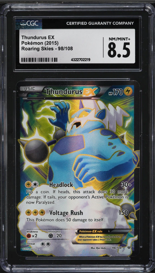 CGC 8.5 | Thundurus EX (ROS 98) Roaring Skies 2018 Inglés