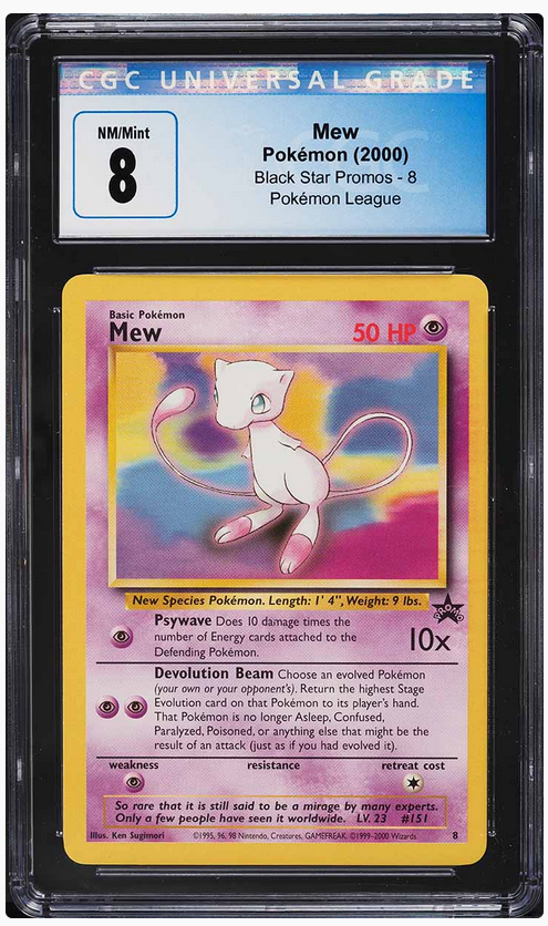 POKEMILLON Segunda Mano CGC 8 | Mew (WP 8) Wizards Black Star Promos - Inglés 1999