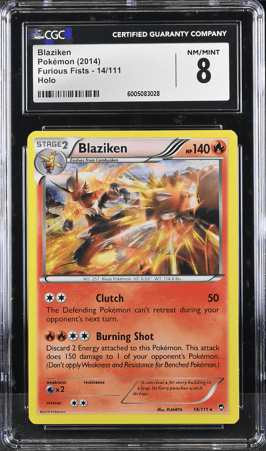 CGC 8 | Blaziken (FFI 14) Furious Fists 2014 Inglés