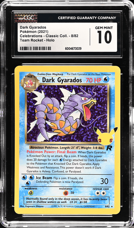 POKEMILLON Segunda Mano CGC 10 | Dark Gyarados (CEL TR 8) Celebrations 2022 Japonés