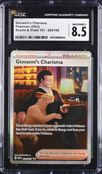 CGC 8.5 | Giovanni's Charisma (MEW 204) Pokémon Card 151 2023 Inglés