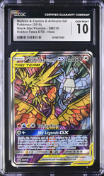 CGC 10 | Moltres & Zapdos & Articuno GX (SM 210) SM Black Star Promos 2019 Inglés