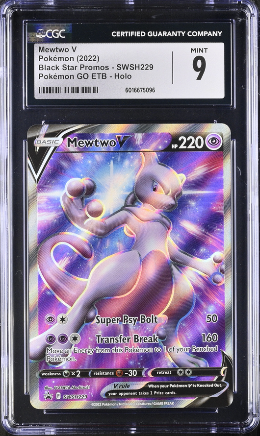 CGC 9 | Mewtwo V (SWSH 229) SWSH Black Star Promos 2022 Inglés