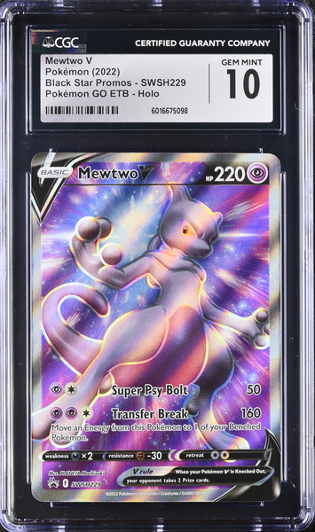 CGC 10 | Mewtwo V (SWSH 229) SWSH Black Star Promos 2022 Inglés