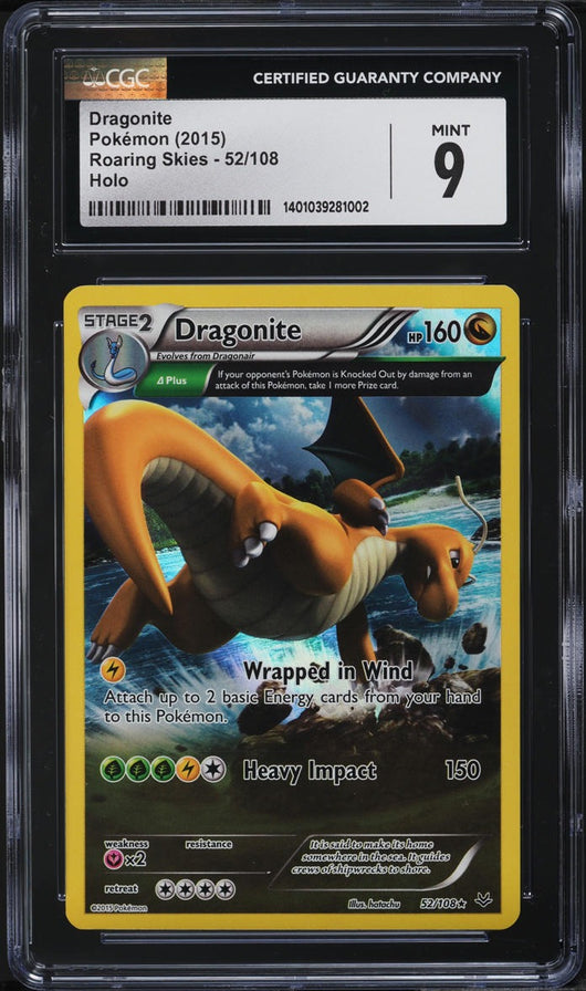 POKEMILLON Segunda Mano CGC 9 | Dragonite (ROS 52) Roaring Skies 2015 Inglés