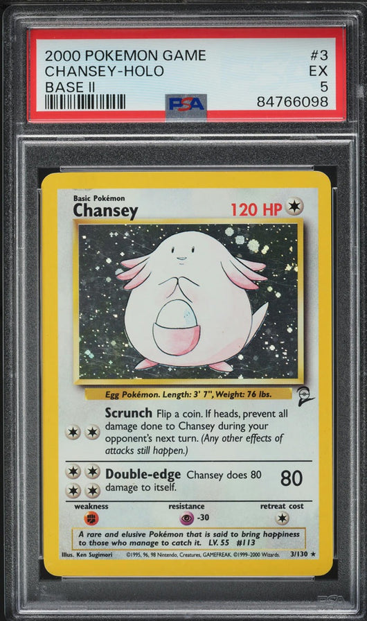 PSA 5 | Pokémon Chansey Holo (Base Set 2 #3) Inglés