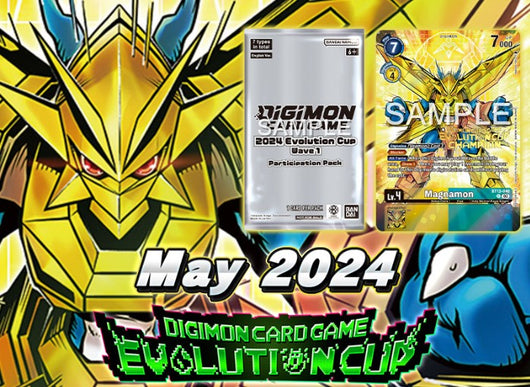 Jeu de cartes Digimon | Billet pour le tournoi Evolution Cup Tournament Mai 2024