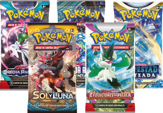 Pokémon | Pack Infantil de 5 Sobres Aleatorios de Pokemon TCG Español