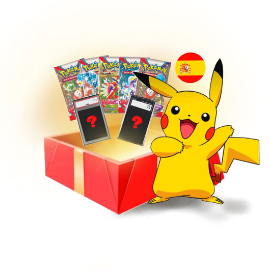 Caja Regalo Día del Padre | Carta PSA 10 o CGC 10 + 5 Sobres de Pokémon TCG | Santo Packs