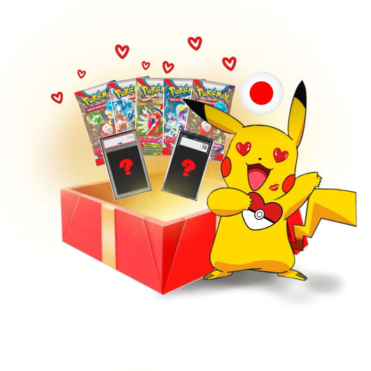 Caja Regalo Día del Padre | Carta PSA 10 o CGC 10 + 5 Sobres de Pokémon TCG | Santo Packs