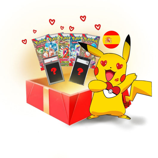 Caja Regalo Día del Padre | Carta PSA 10 o CGC 10 + 5 Sobres de Pokémon TCG | Santo Packs