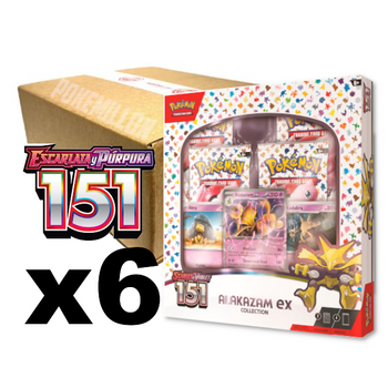 [Precompra] Pokémon | Case 6 Cajas Alakazam ex 151 Pokémon Español 2023