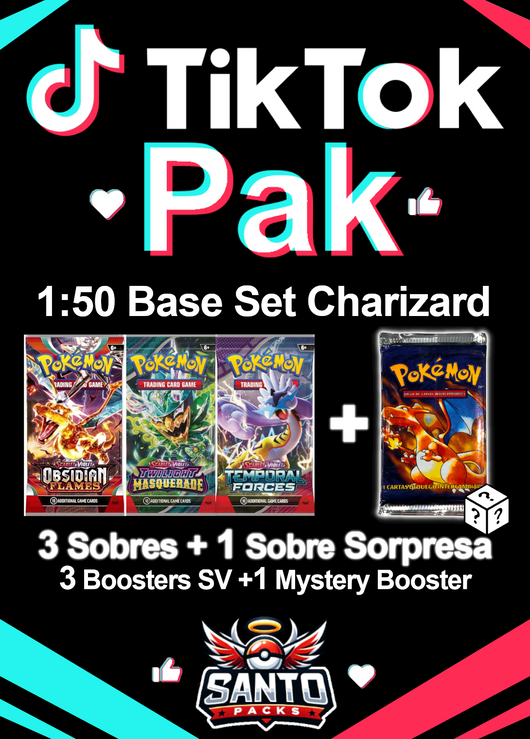 POKEMILLON TikTok Pak | 3 Sobres + 1 Sobre Extra en Español Santo Packs 2024