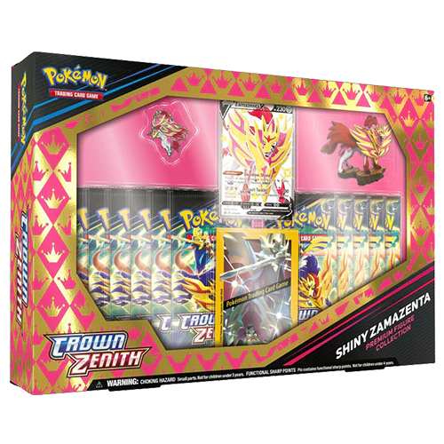 Pokémon | Caja Shiny Zamazenta con Figura Cenit Supremo Español 2023