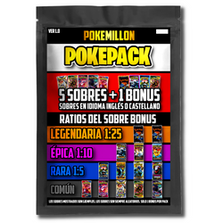 POKEPACKS Base Set | 5 Sobres +Bonus | Mystery Box con Base Set 1ed 1:25